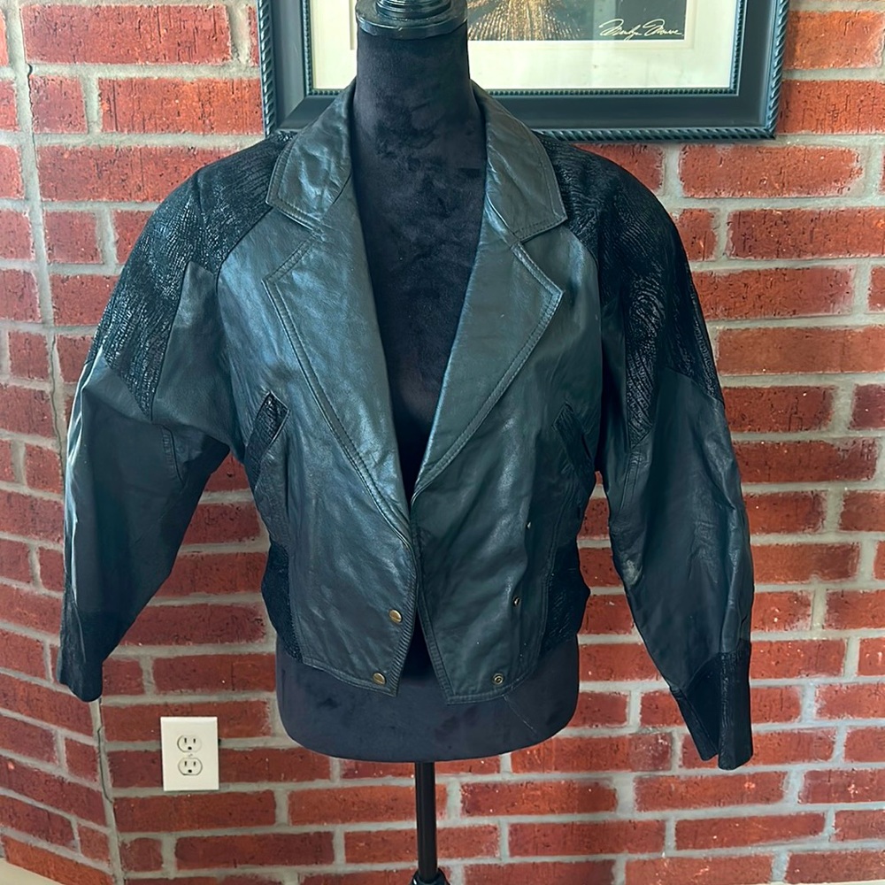Black leather jacket